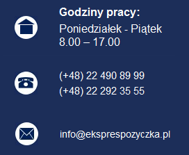 Eksprespozyczka godziny pracy