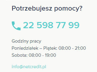 Kontakty NetCredit.pl 