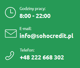 Sohocredit.pl godziny pracy